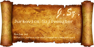 Jurkovics Szilveszter névjegykártya